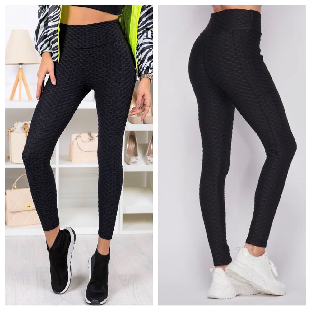 Gina Black Pocket High Waist Scrunch Butt Lifting Leggings